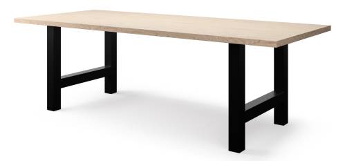 Meeting table solid oak H-poot White 240 cm 120 cm