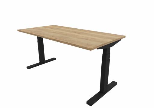 Pendulum Sit/Stand Desk - Black / Halifax Nature Oak / 160 x 80 cm