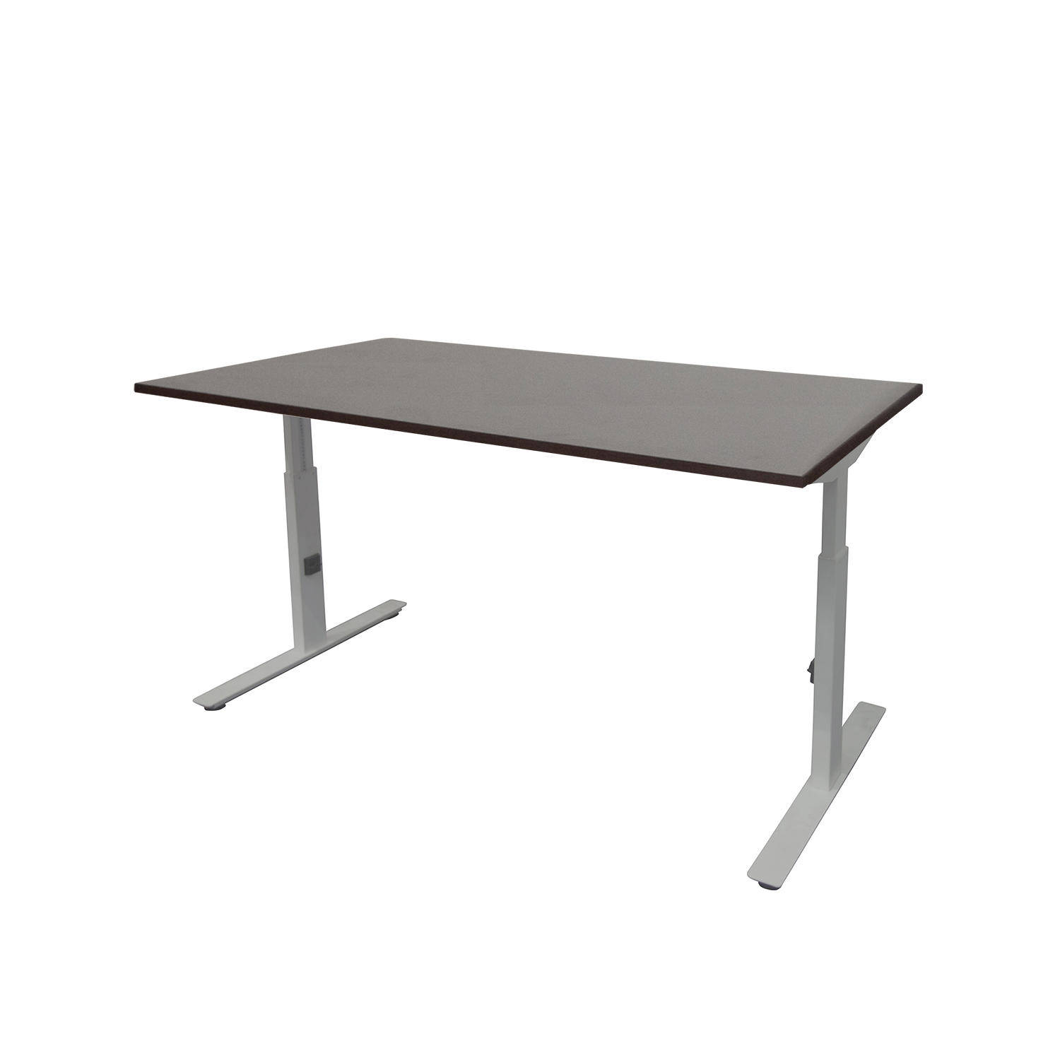 Bureau Boden (Donker Eik, Aluminium, 90, 200)