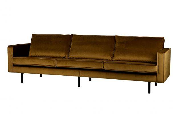 BePureHome 3-seater sofa Rodeo - Velvet honey yellow