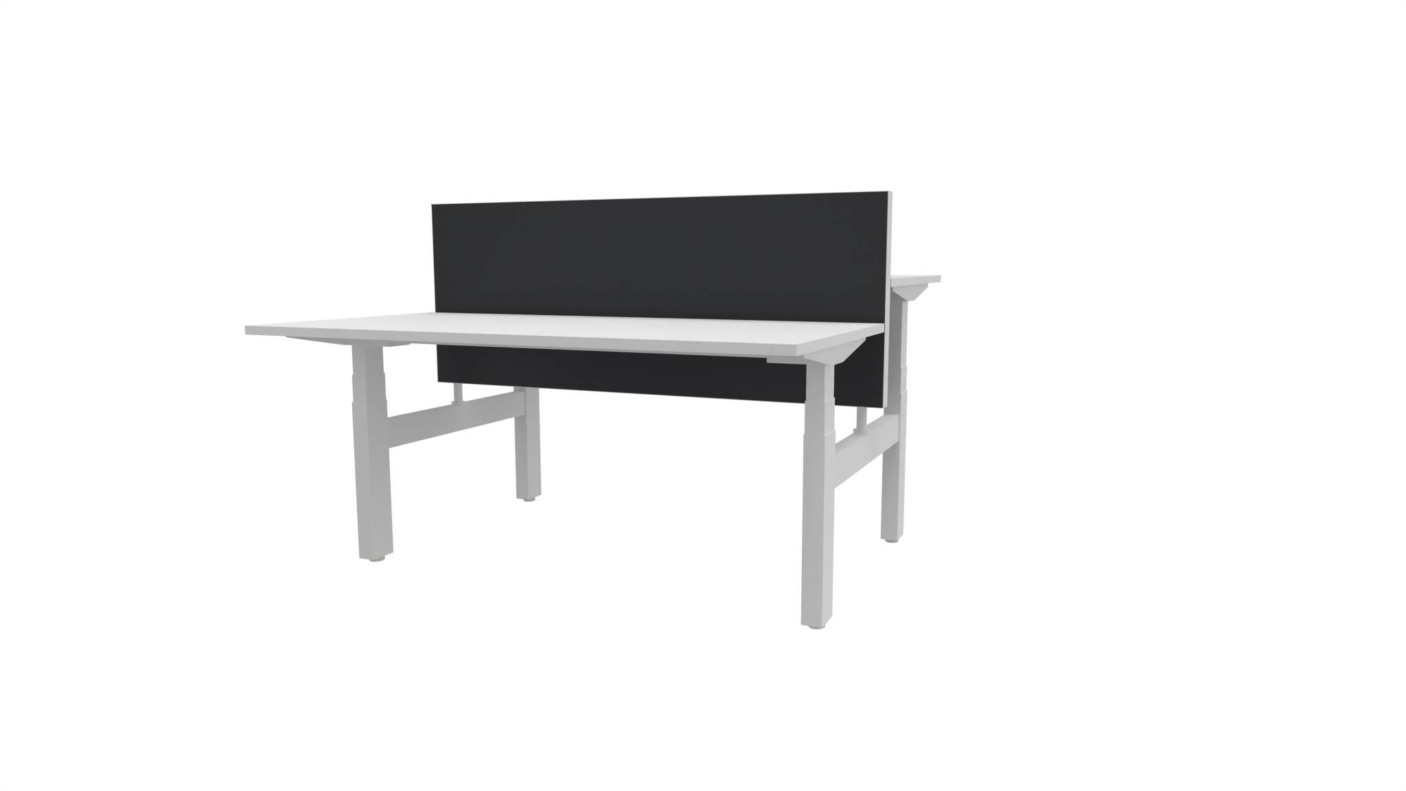 Akoestisch scherm tbv duo bureau Wit Havana YB009 180 cm