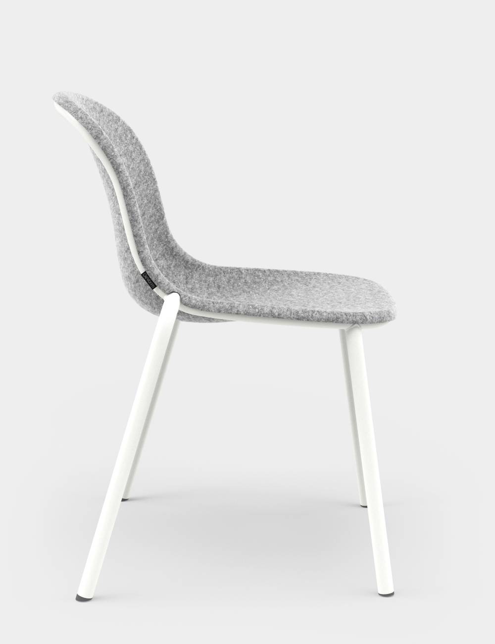 LJ 2 PET Felt Stack Chair Light Grey / White