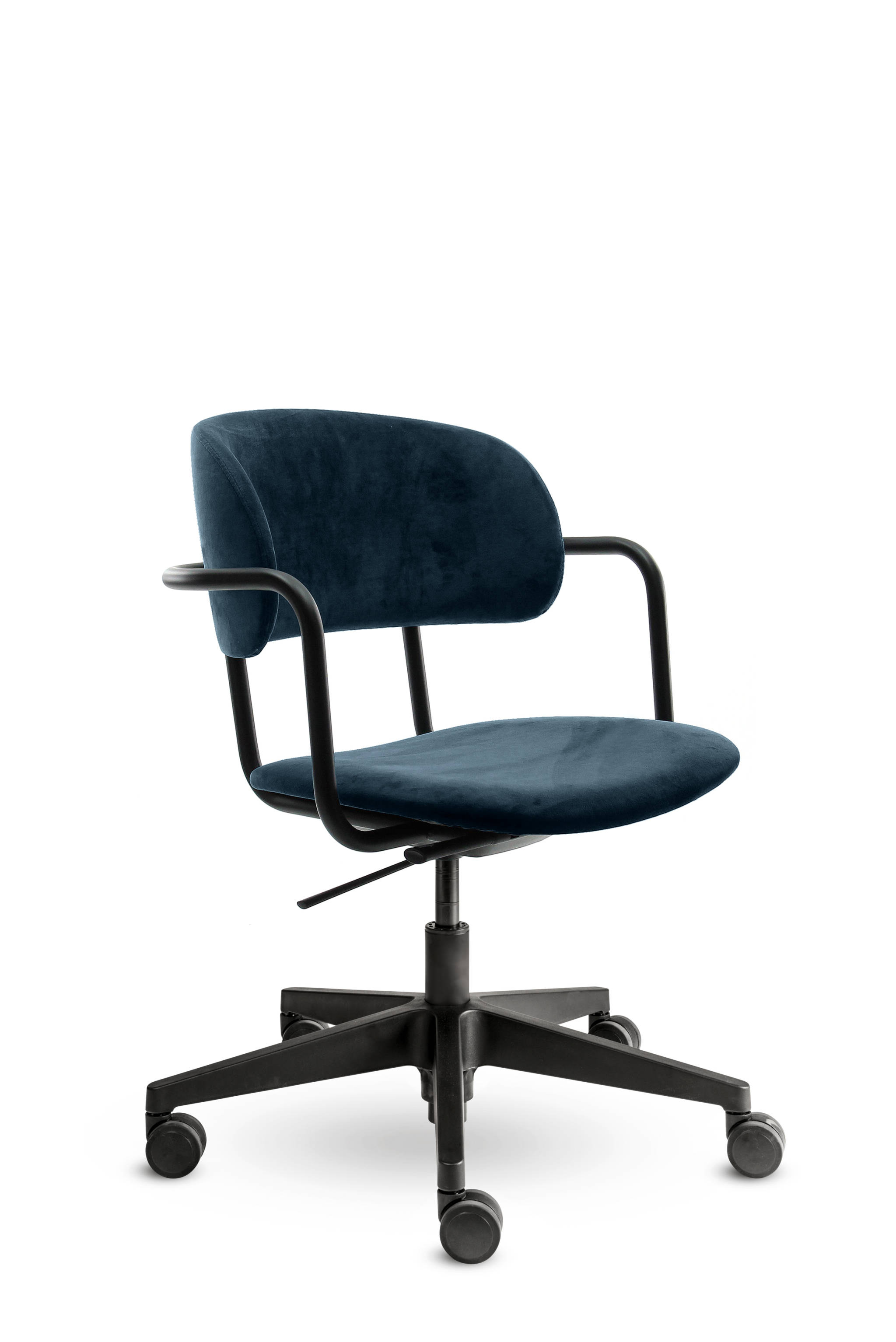 Velvet bureaustoel blauw Roca