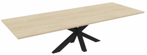 Conference Table Solid Oak - Matrix Leg / Black / 320 cm x 120 cm