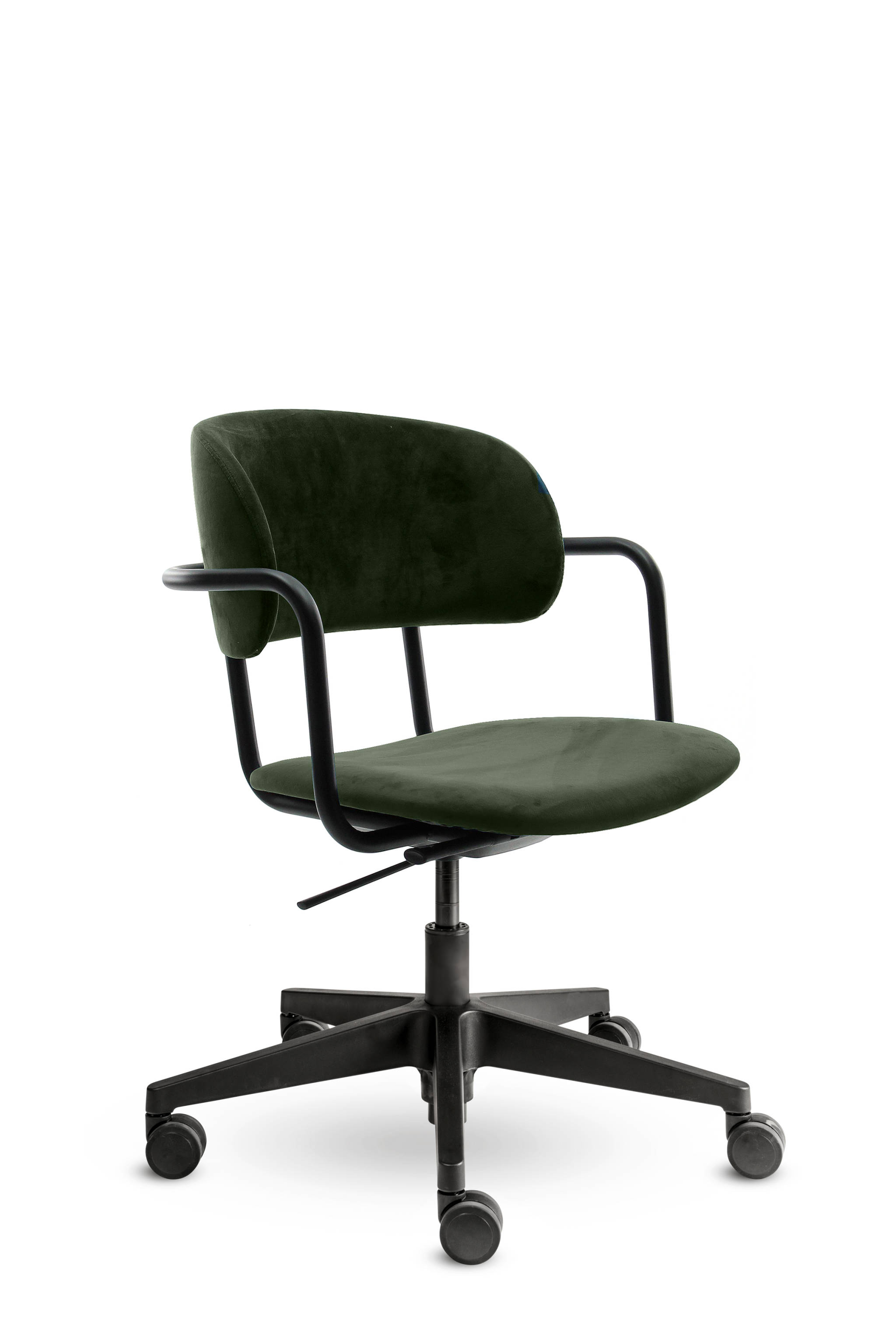 Bürostuhl Samt Flaschengrün Roca