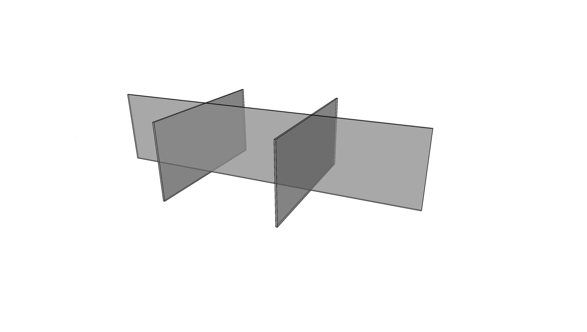 Plexiglas scherm tafel 300cm