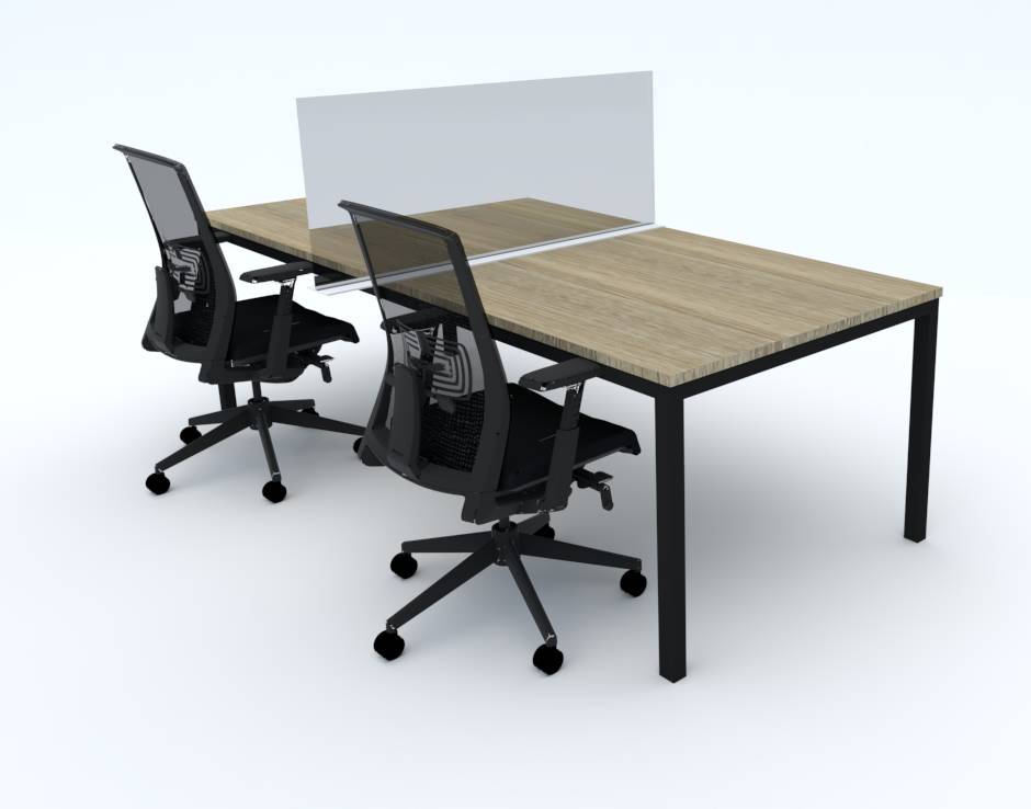 Plexiglas scherm tafel 120x50