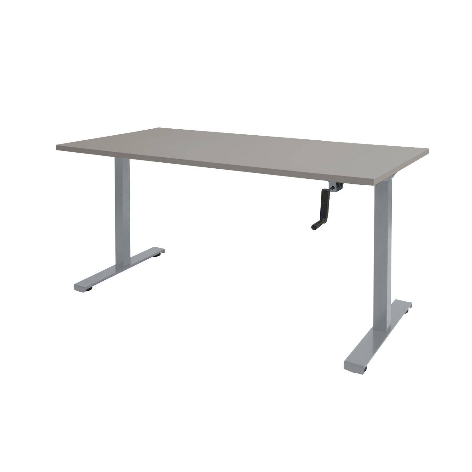 Bureau Odense (Lichtgrijs, Aluminium, 90, 160)