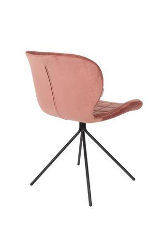 Stoel Omg Velvet Oud Roze