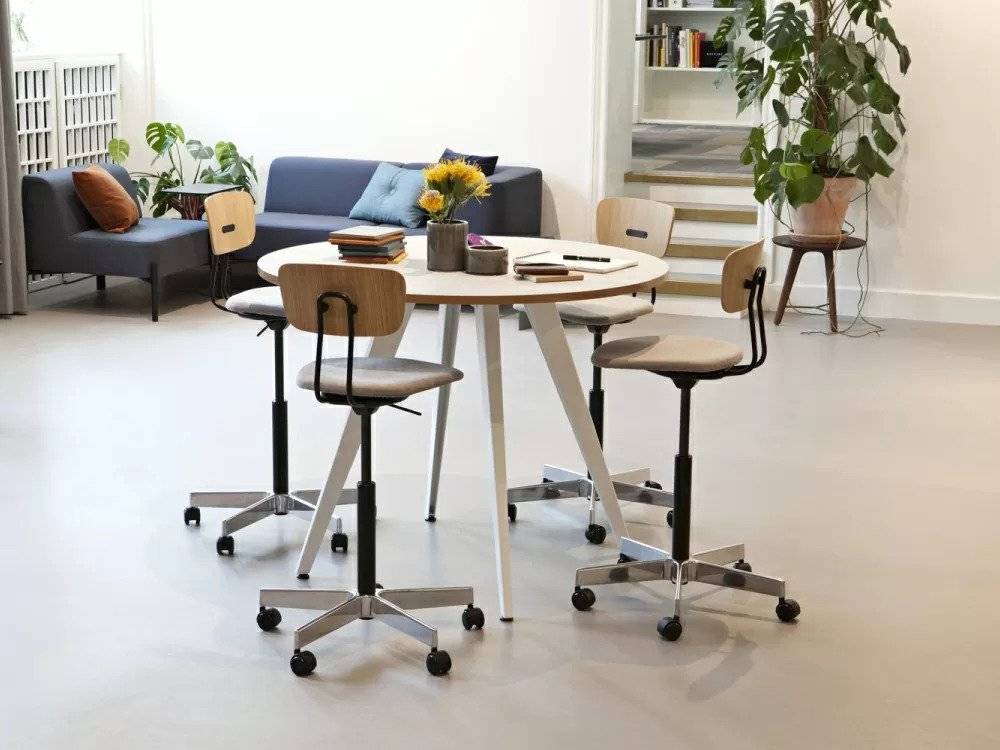 Cabale Café Tafel Eik Wit 140 cm 140 cm
