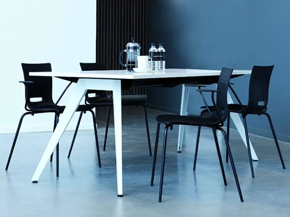 Cabale Vergadertafel Wit Wit 100 cm 240 cm