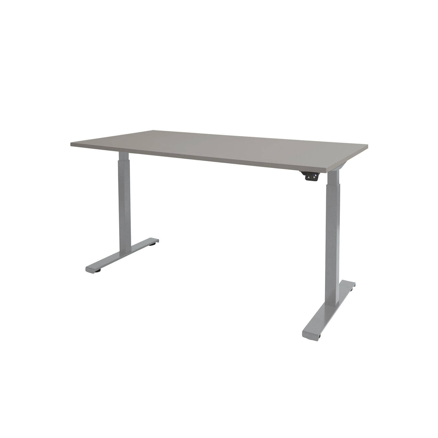 Bureau Bergen (Lichtgrijs, Aluminium, 80, 160)