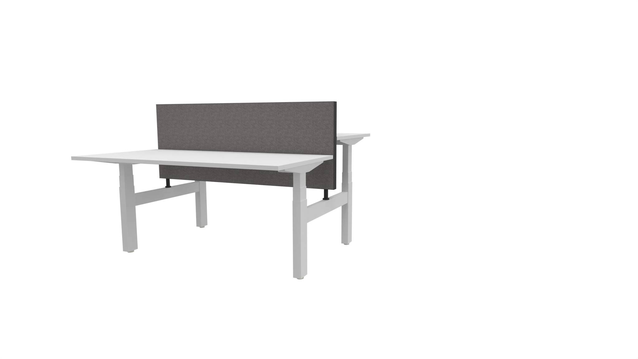 Acoustic Screen for Duo Desk - Black / Tallow / 160 cm
