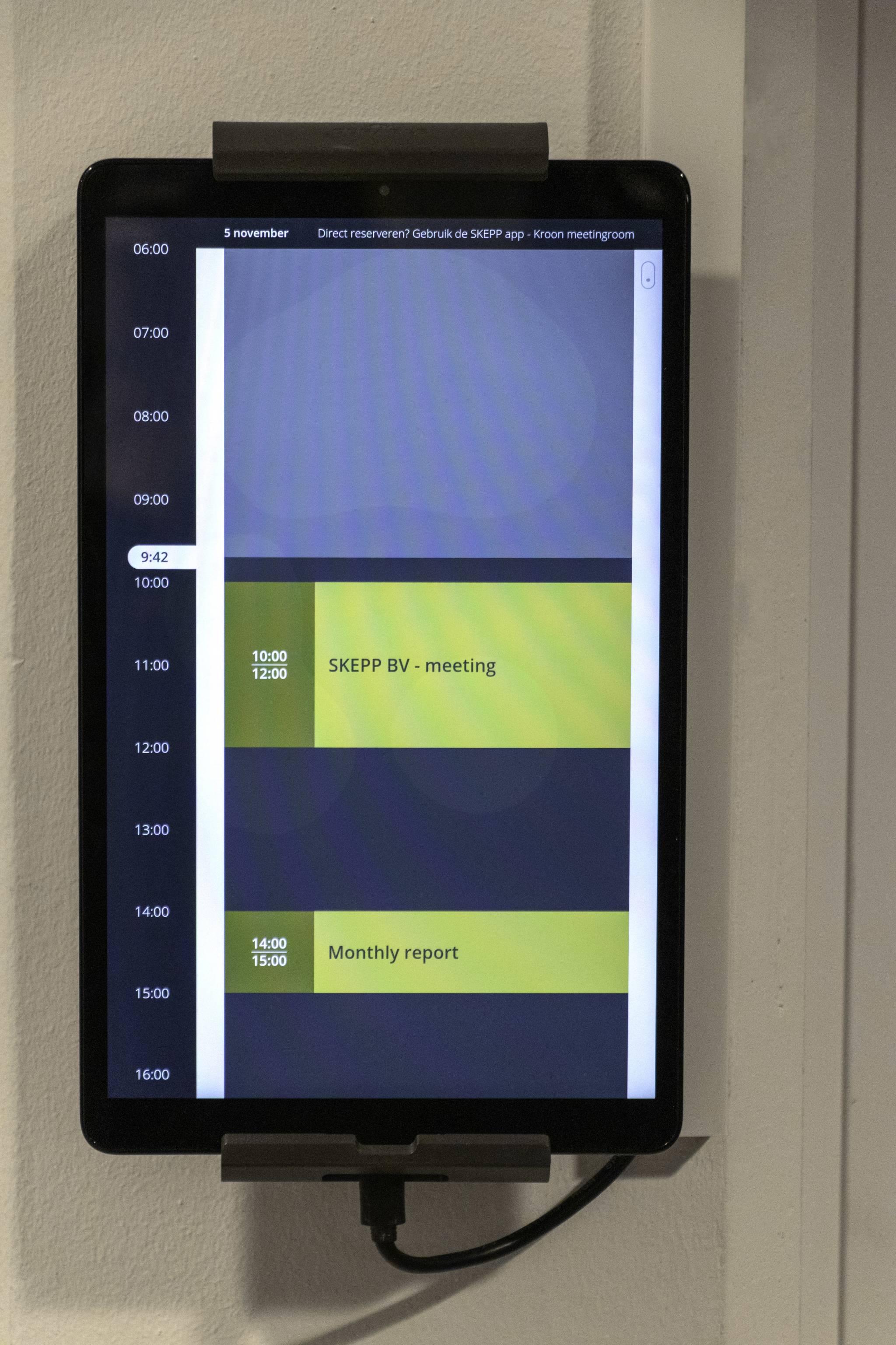 Booking display