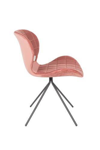 Stoel Omg Velvet Oud Roze