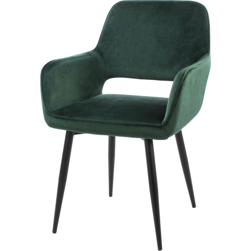 Chair Ribe - Velvet Dark Green