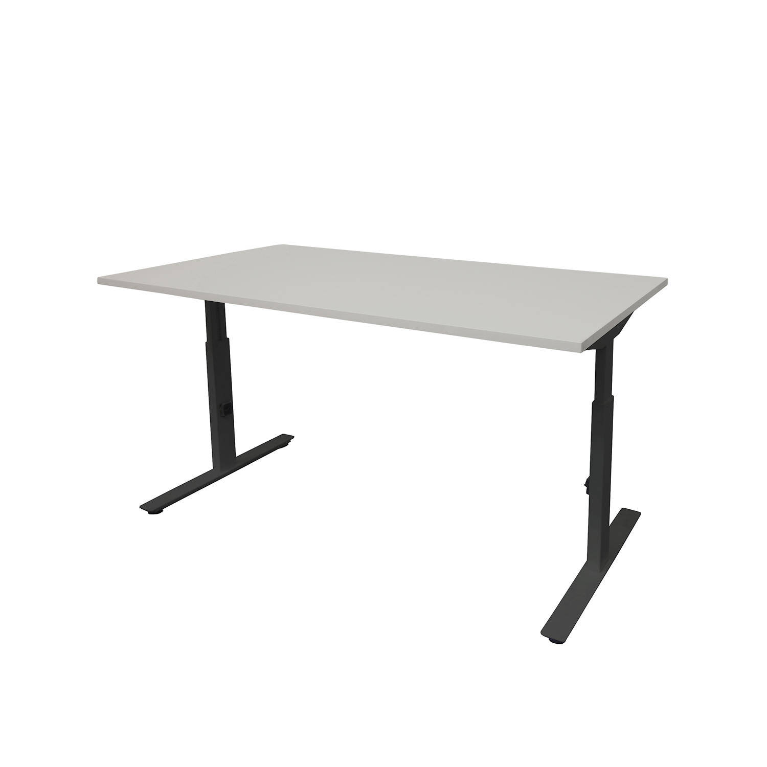 Bureau Boden (Lichtgrijs, Zwart, 90, 140)