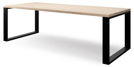 Meeting table solid oak O-poot White 240 cm 120 cm