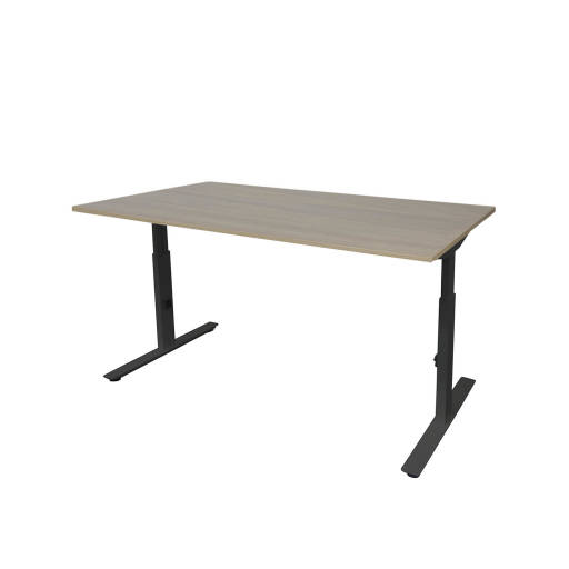 Schreibtisch Boden (Robson Eiche, Schwarz, 80, 120)