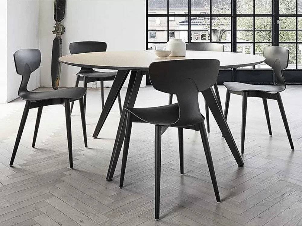 Cabale Café Tafel Eik Zwart 140 cm 140 cm