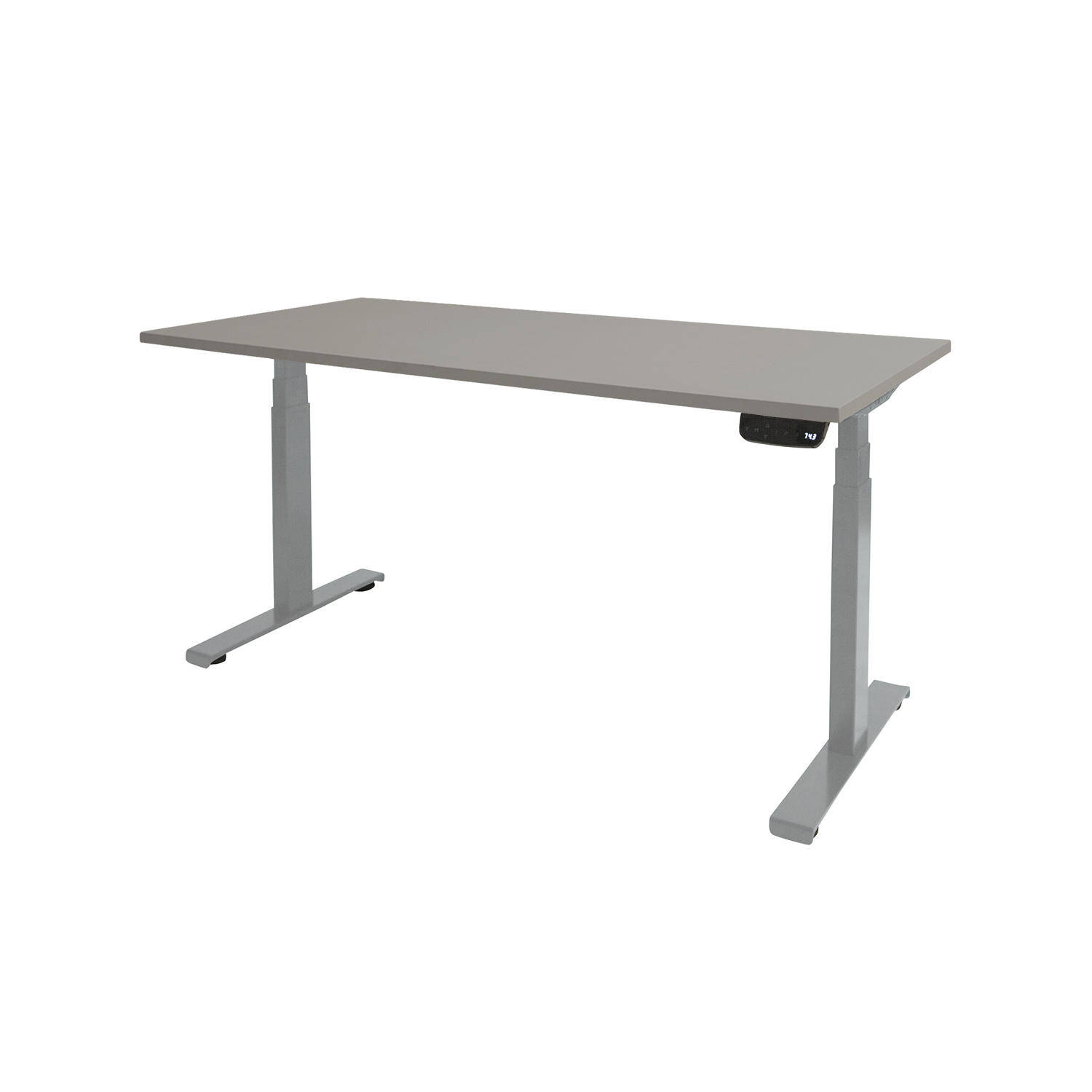 Bureau Oslo (Lichtgrijs, Aluminium, 90, 180)