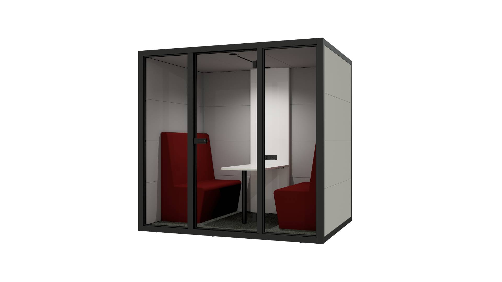 Meetingbox Berlin M zwart grijs