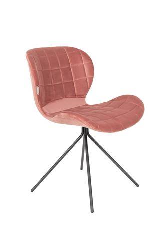 Stoel Omg Velvet Oud Roze