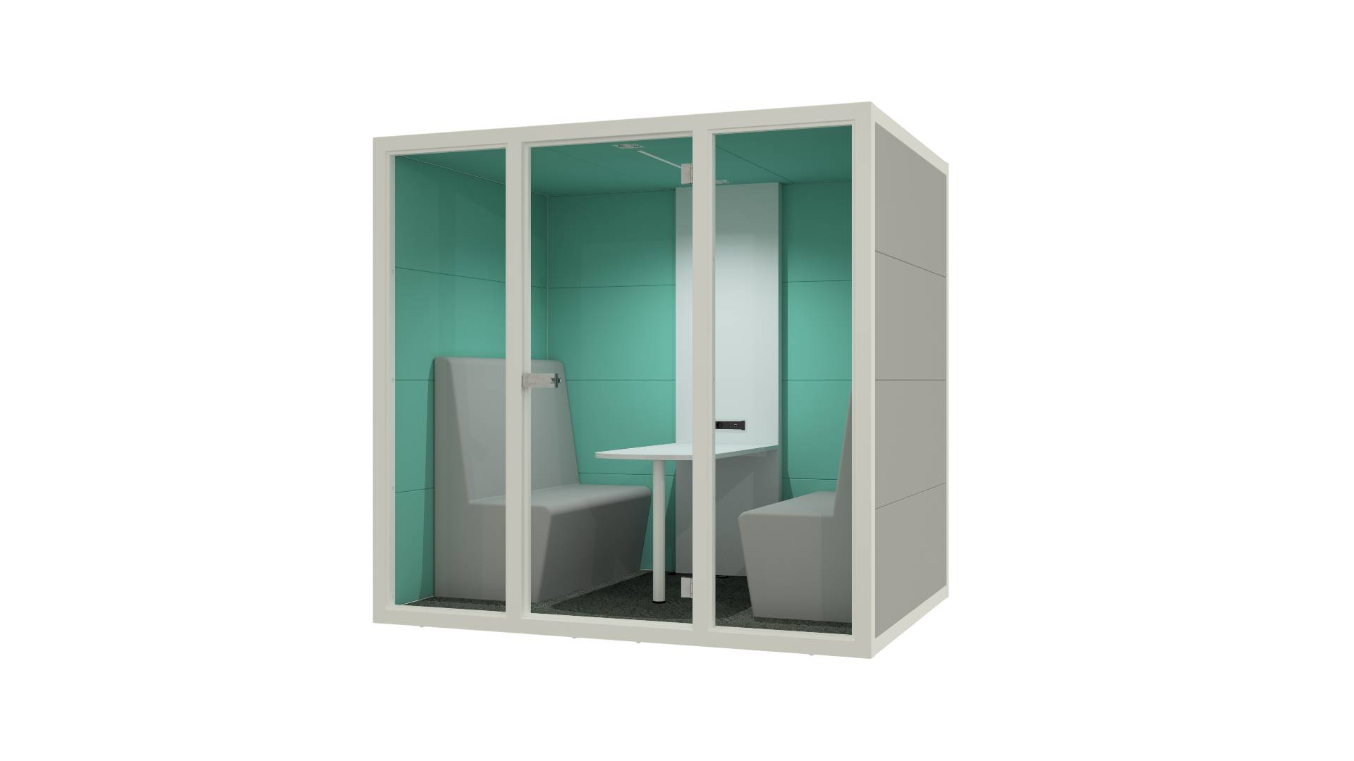 Meetingbox Berlin M wit turquoise