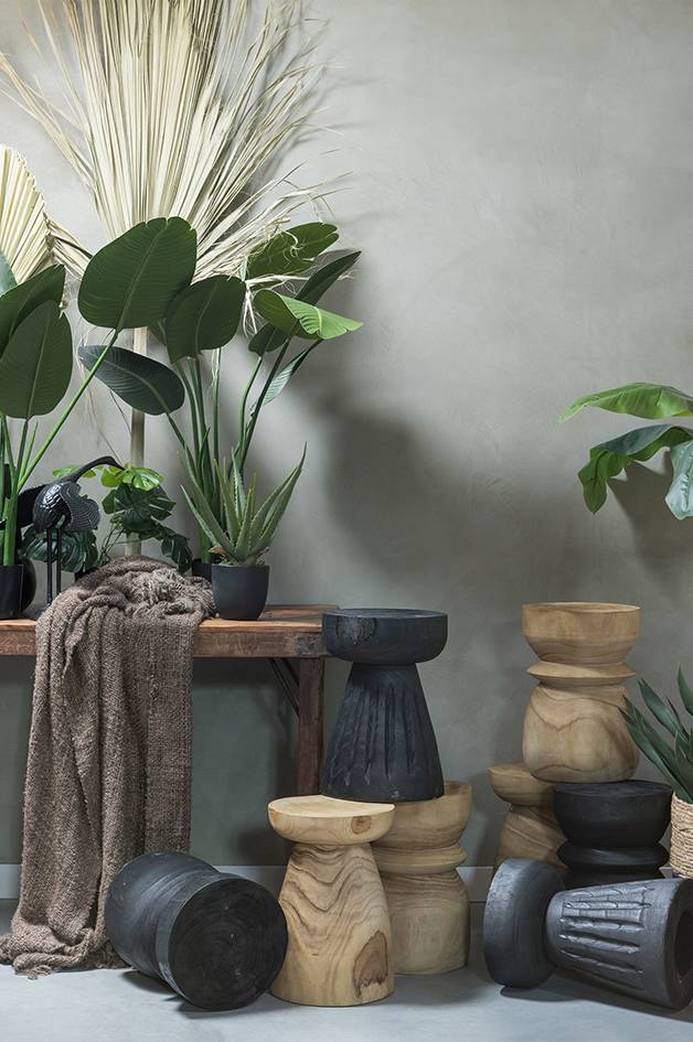 Houten kruk Dokka - Naturel