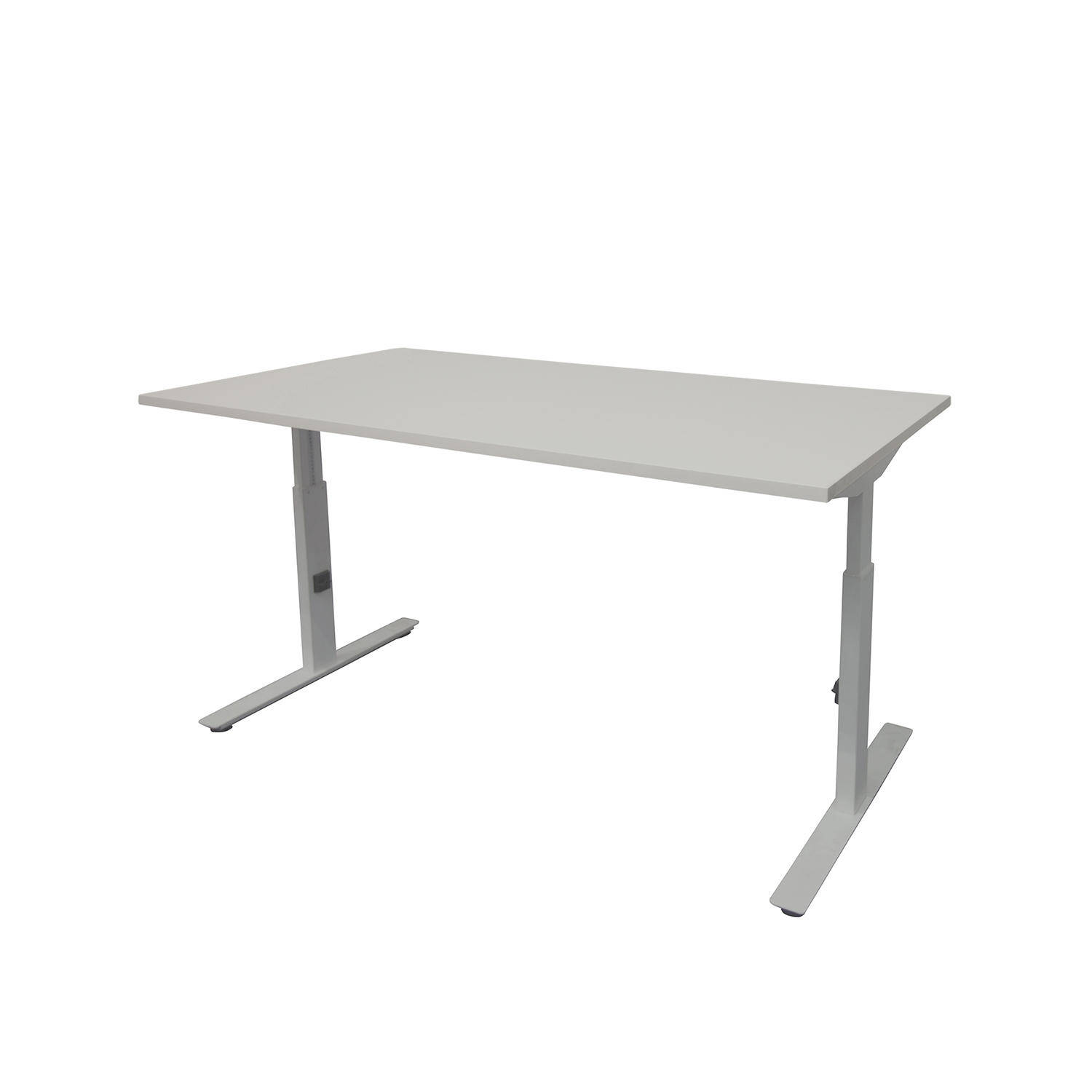 Bureau Boden (Lichtgrijs, Aluminium, 80, 180)